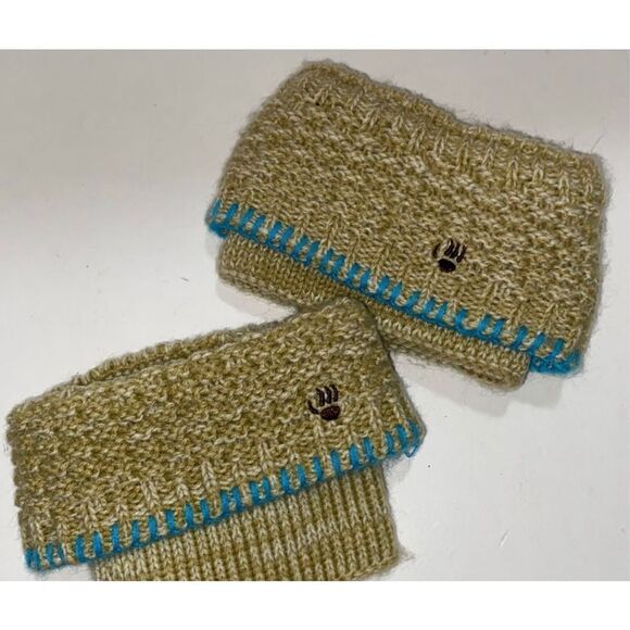 Bearpaw tan an blue boot cuffs NWT - Picture 2 of 2